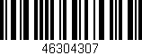 Código de barras (EAN, GTIN, SKU, ISBN): '46304307'
