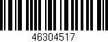 Código de barras (EAN, GTIN, SKU, ISBN): '46304517'