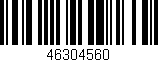 Código de barras (EAN, GTIN, SKU, ISBN): '46304560'