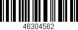 Código de barras (EAN, GTIN, SKU, ISBN): '46304562'