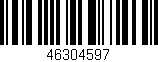 Código de barras (EAN, GTIN, SKU, ISBN): '46304597'