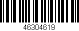 Código de barras (EAN, GTIN, SKU, ISBN): '46304619'