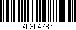 Código de barras (EAN, GTIN, SKU, ISBN): '46304787'