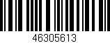 Código de barras (EAN, GTIN, SKU, ISBN): '46305613'