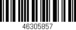 Código de barras (EAN, GTIN, SKU, ISBN): '46305857'