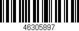 Código de barras (EAN, GTIN, SKU, ISBN): '46305897'