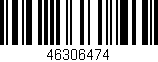 Código de barras (EAN, GTIN, SKU, ISBN): '46306474'
