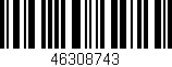 Código de barras (EAN, GTIN, SKU, ISBN): '46308743'