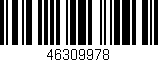 Código de barras (EAN, GTIN, SKU, ISBN): '46309978'
