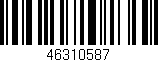 Código de barras (EAN, GTIN, SKU, ISBN): '46310587'