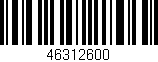 Código de barras (EAN, GTIN, SKU, ISBN): '46312600'