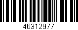 Código de barras (EAN, GTIN, SKU, ISBN): '46312977'