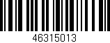 Código de barras (EAN, GTIN, SKU, ISBN): '46315013'