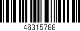 Código de barras (EAN, GTIN, SKU, ISBN): '46315788'