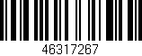 Código de barras (EAN, GTIN, SKU, ISBN): '46317267'