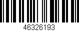 Código de barras (EAN, GTIN, SKU, ISBN): '46326193'