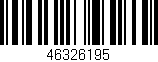 Código de barras (EAN, GTIN, SKU, ISBN): '46326195'