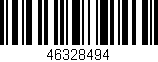 Código de barras (EAN, GTIN, SKU, ISBN): '46328494'
