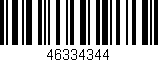 Código de barras (EAN, GTIN, SKU, ISBN): '46334344'