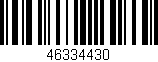 Código de barras (EAN, GTIN, SKU, ISBN): '46334430'