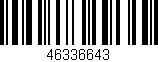 Código de barras (EAN, GTIN, SKU, ISBN): '46336643'