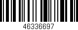 Código de barras (EAN, GTIN, SKU, ISBN): '46336697'