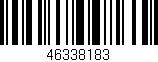 Código de barras (EAN, GTIN, SKU, ISBN): '46338183'