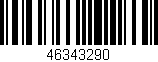 Código de barras (EAN, GTIN, SKU, ISBN): '46343290'