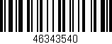 Código de barras (EAN, GTIN, SKU, ISBN): '46343540'