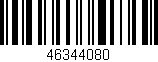 Código de barras (EAN, GTIN, SKU, ISBN): '46344080'