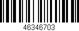 Código de barras (EAN, GTIN, SKU, ISBN): '46346703'