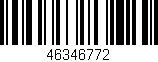Código de barras (EAN, GTIN, SKU, ISBN): '46346772'