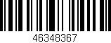 Código de barras (EAN, GTIN, SKU, ISBN): '46348367'