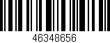 Código de barras (EAN, GTIN, SKU, ISBN): '46348656'