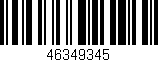Código de barras (EAN, GTIN, SKU, ISBN): '46349345'
