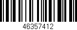 Código de barras (EAN, GTIN, SKU, ISBN): '46357412'
