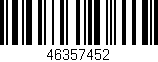 Código de barras (EAN, GTIN, SKU, ISBN): '46357452'