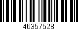 Código de barras (EAN, GTIN, SKU, ISBN): '46357528'