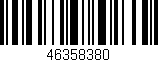 Código de barras (EAN, GTIN, SKU, ISBN): '46358380'