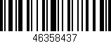 Código de barras (EAN, GTIN, SKU, ISBN): '46358437'