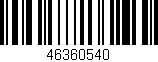 Código de barras (EAN, GTIN, SKU, ISBN): '46360540'