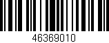 Código de barras (EAN, GTIN, SKU, ISBN): '46369010'
