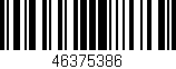 Código de barras (EAN, GTIN, SKU, ISBN): '46375386'