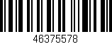 Código de barras (EAN, GTIN, SKU, ISBN): '46375578'
