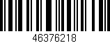 Código de barras (EAN, GTIN, SKU, ISBN): '46376218'
