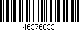 Código de barras (EAN, GTIN, SKU, ISBN): '46376833'