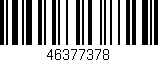 Código de barras (EAN, GTIN, SKU, ISBN): '46377378'