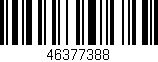 Código de barras (EAN, GTIN, SKU, ISBN): '46377388'