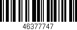 Código de barras (EAN, GTIN, SKU, ISBN): '46377747'