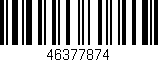 Código de barras (EAN, GTIN, SKU, ISBN): '46377874'